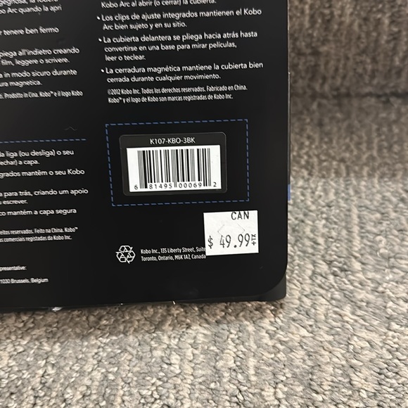 NWT Kobo SleepCover e-book reader case K107-KBO-3BK - Picture 7 of 8